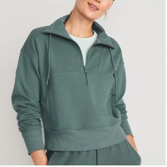 Old Navy Dynamic Fleece 1/2-Zip Sweatshirt Size Medium - Picture 1 of 10